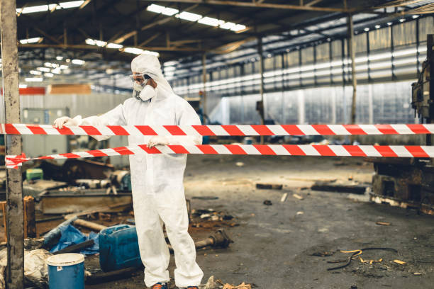 Professional Biohazard technician working in Katy, TX